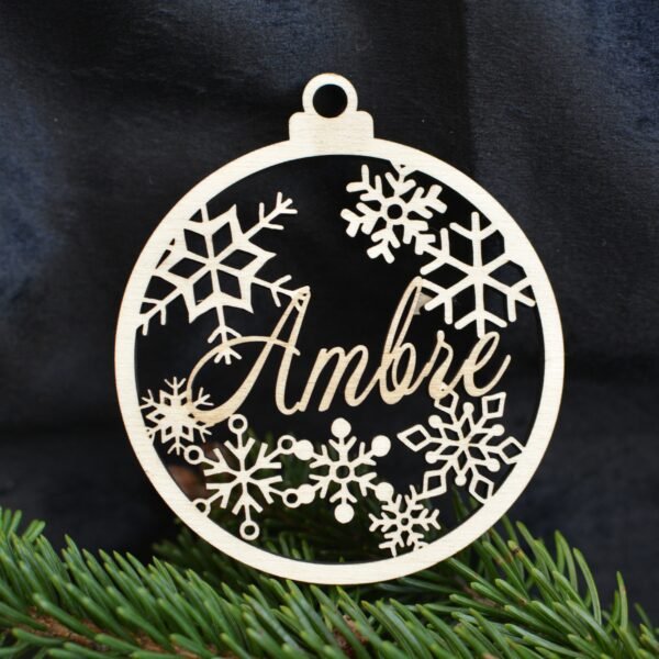 Boule de noël - Flocon Personnalisée – Image 5