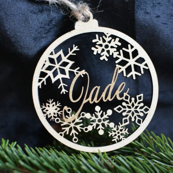 Boule de noël - Flocon Personnalisée – Image 3