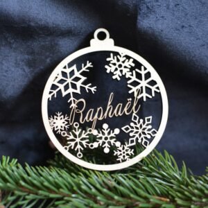 Boule de noël – Flocon Personnalisée