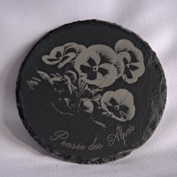 Dessous de verre - Pensée des Alpes